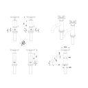 Burlington Riviera Gold Basin Pillar Taps