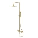 Elora Brushed Gold Round Thermostatic Shower Pack