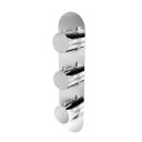 Elora Chrome Round Triple Outlet Concealed Valve Shower Pack with Shower Head, Slide Rail & Bath Filler