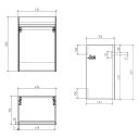 Odion Concrete Wall Hung Cloakroom Vanity Unit with Resin Basin 440mm