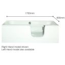 Truro Accessible Bath 1700 x 800mm