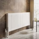 Upton White Pair of Triple Column Radiator Feet
