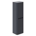 Wish Ribbed Charcoal Wall Hung Tall Storage Cabinet