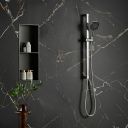 Flint Chrome Square Shower Slide Rail Kit