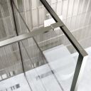 Amien Brushed Nickel Shower Screen Straight Support Bar - 1200mm