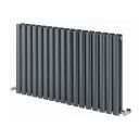 Islington Grey Double Horizontal Radiator 600x1000mm
