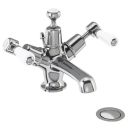 Burlington Kensington Chrome Basin Mixer Tap with Pop-Up Waste