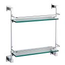 Quad Chrome Double Glass Shelf