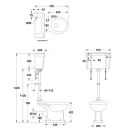 Burlington Traditional Medium Level Toilet with Push Button