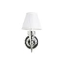 Burlington Ornate Light with Chrome Base & White Fine Pleated Shade