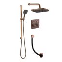 Flint Triple Outlet Concealed Valve Shower Pack - Brushed Bronze