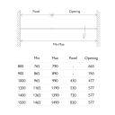 Lanka Chrome Hinged Shower Door Opening Sizes