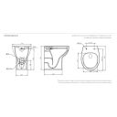 Tavistock Loft Comfort Height Back to Wall Rimless WC Toilet Pan with Soft Close Seat