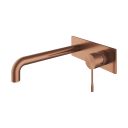 Moray Satin Bronze Knurled Wall Mounted Bath Tap