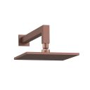 Liva Brushed Bronze Dual Outlet Square Shower Pack with Fixed Head & Slider Rail