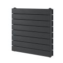 Delton Anthracite Horizontal Convector Radiator - 600x600mm