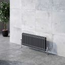 Upton Grey Double Horizontal Column Radiator 400x785mm