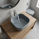 Micheli Matt Grey Square Countertop Basin