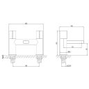 Pancho Chrome Bath Filler Tap dimensions