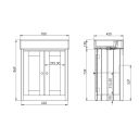 Tavistock Lansdown Pebble Grey Floor Standing Vanity Unit with Basin 700mm