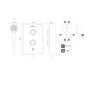 Aqualisa Gainsborough Polar White Slim Duo Electric Shower 9.5kW