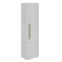 Esk White Wall Mounted Tall Storage Cabinet with Gold Handle