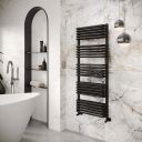 Hanley Matt Black Heated Towel Rail 1269x500mm