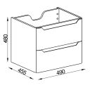 Ellis Wall Hung 500mm Vanity Unit Spec Drawing