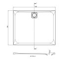 Elle Slimline Rectangular Shower Tray 1000x800mm Spec Drawing