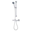 Abode Chrome Thermostatic Bar Valve Shower with Slide Rail Kit