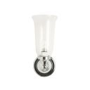Burlington Round Light with Chrome Base & Clear Glass Vase Shade