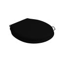 Laine Gloss Black Toilet Seat with Chrome Handle