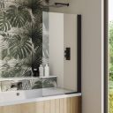 Moxby Black Pivot Single Bath Screen