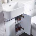 Tavistock Match Gloss White Right Hand Combination Vanity Basin & WC Unit 1000mm