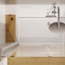 Lanka Chrome Hinged Shower Door