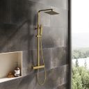 Truro Brushed Gold Thermostatic Shower Pack