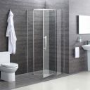 Penta Chrome Frameless Shower Enclosure 900x900mm