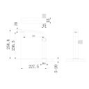 Manisa Chrome Tall Basin Mono Tap dimensions