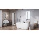 Modern roomset showing the Tidal White Freestanding Acrylic Bath 1600x800mm