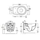 Verity Wall Hung Toilet with CycloFlush Dimensions