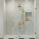 Adonis Gold Dual Outlet Concealed Valve with Shower Head & Slide Rail