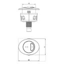 Apache Oval Dual Flush Button for Concealed Cistern Spec Drawing