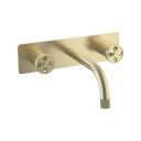 Urban Brushed Gold Wall Mounted Bath Tap