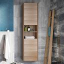 Snowdon Natural Oak Wall Mounted Tall Storage Cabinet