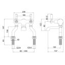 Burlington Kensington Chrome Deck Mounted Bath Filler Tap