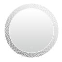 Crystal Round Circle Illuminated LED Heated Bathroom Mirror 600x600mm
