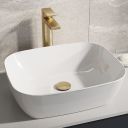 Zena Brushed Gold Tall Basin Mixer Tap