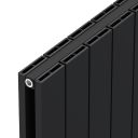 Tesoro Black Textured Double Reversible Aluminium Radiator 600x1235mm