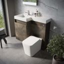 Summers Metallic Left Hand Combination Vanity Basin and WC Unit 900mm