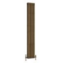 Clement Antique Brass Triple Vertical Column Radiator - 1800x290mm